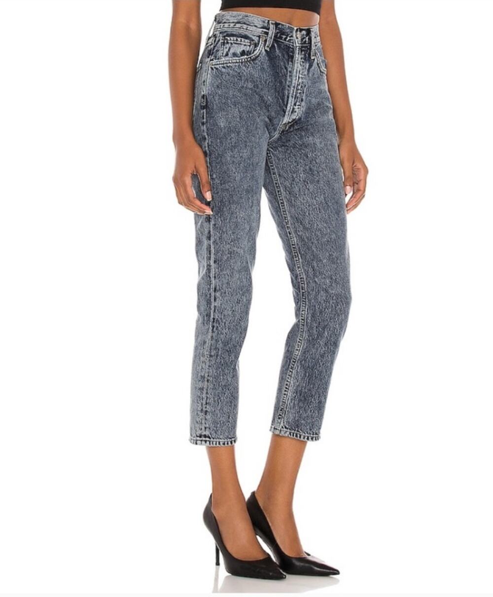 AGOLDE Riley High Rise Straight Crop Before The Storm Jeans 27 NEW